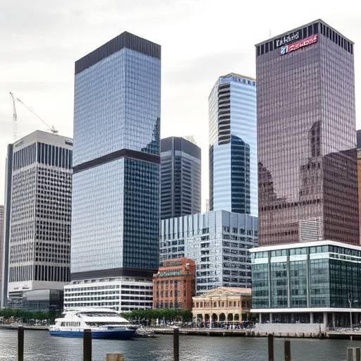 Edificios modernos y rascacielos en el barrio de Puerto Madero, Buenos Aires.