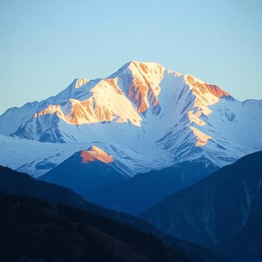 Nevado imponente en los Andes argentinos al amanecer